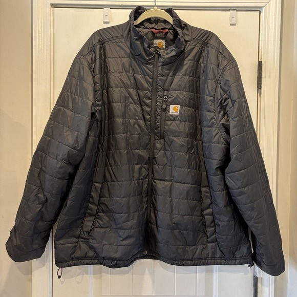 Carhartt Puffer Jacket Rain Defender Gilliam 3X Black Quilted Full Zip 102208 - Picture 1 of 16